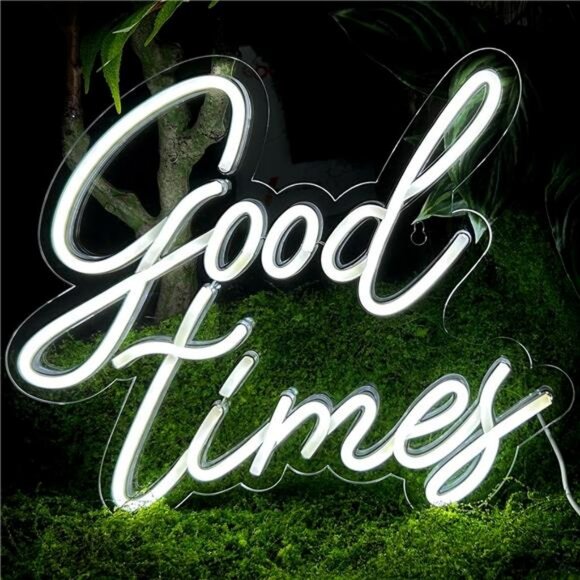 "Good Times" Neon LED Wall Sign Bright VIVID Light and Color